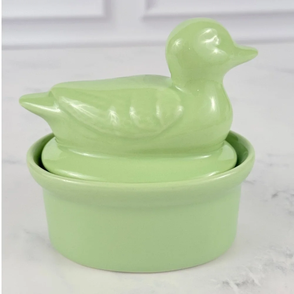 VTG BIA Green Duck Mallard Ramekin 